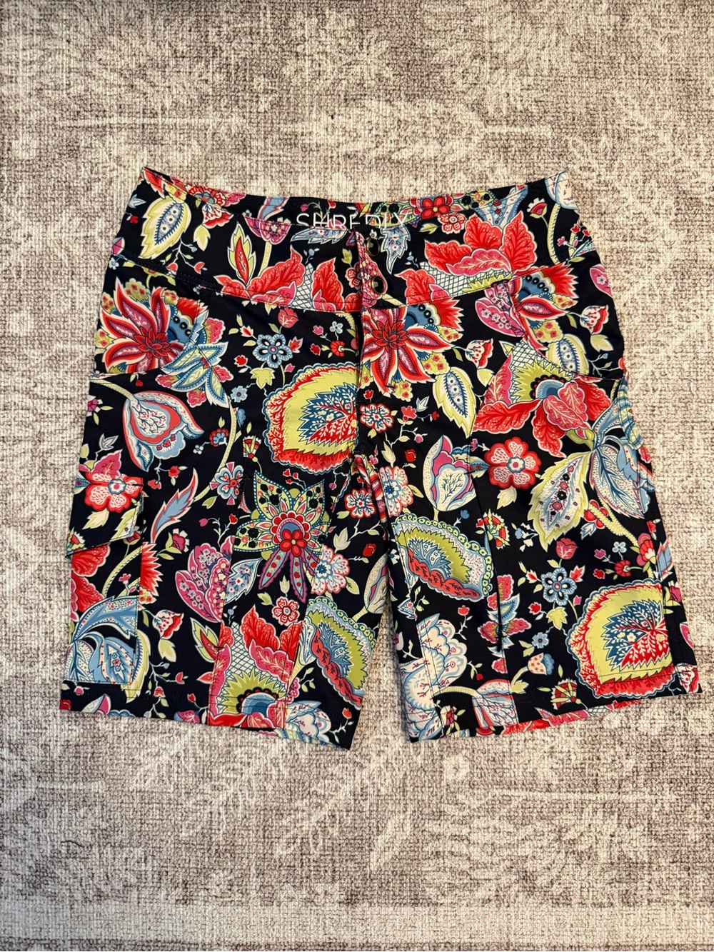 ✨Shredly Black Floral Jacobean MTB Shorts Size 0✨